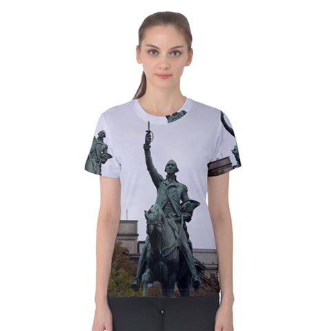 Washington Statue Women s Cotton Tee by trendistuff