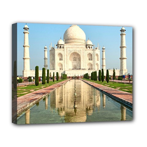 Taj Mahal Deluxe Canvas 20  X 16   by trendistuff