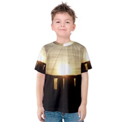 Sunset Stonehenge Kid s Cotton Tee