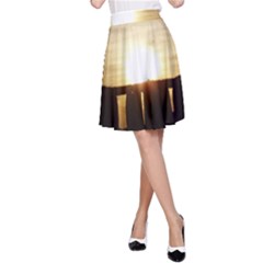 Sunset Stonehenge A-line Skirt