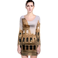 Rome Colosseum Long Sleeve Bodycon Dresses