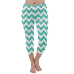 Chevron Pattern Gifts Capri Winter Leggings  by GardenOfOphir