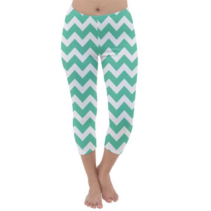 Chevron Pattern Gifts Capri Winter Leggings 