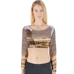 Pyramid Egypt Long Sleeve Crop Top