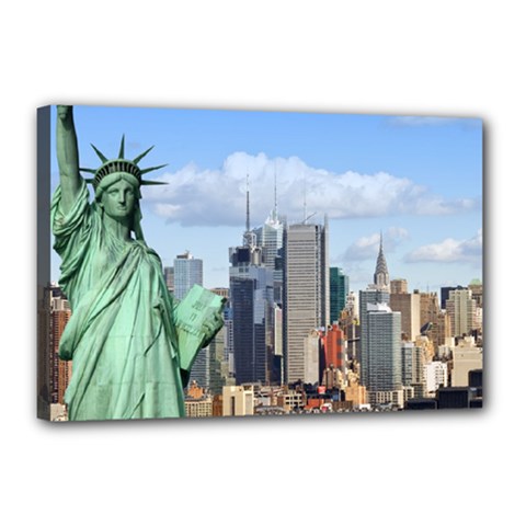 Ny Liberty 1 Canvas 18  X 12  by trendistuff