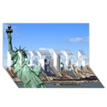 NY LIBERTY 1 BEST BRO 3D Greeting Card (8x4) 