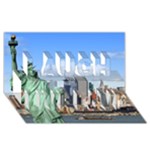 NY LIBERTY 1 Laugh Live Love 3D Greeting Card (8x4) 