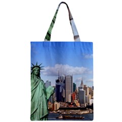 Ny Liberty 1 Zipper Classic Tote Bags by trendistuff