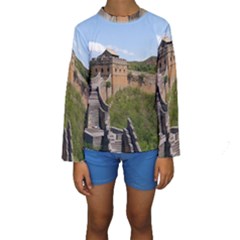 Great Wall Of China 3 Kid s Long Sleeve Swimwear by trendistuff