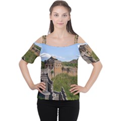 Great Wall Of China 3 Women s Cutout Shoulder Tee