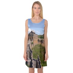 Great Wall Of China 3 Sleeveless Satin Nightdresses