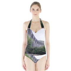 Glenfinnan Viaduct 2 Women s Halter One Piece Swimsuit