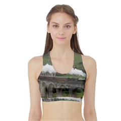 Glenfinnan Viaduct 1 Women s Sports Bra With Border