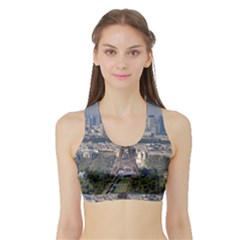 Eiffel Tower 2 Women s Sports Bra With Border