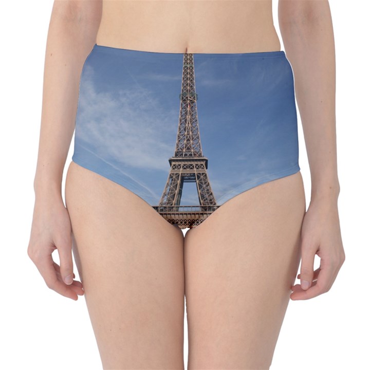 EIFFEL TOWER High-Waist Bikini Bottoms