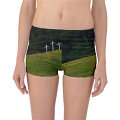 Three Crosses On A Hill Boyleg Bikini Bottoms by trendistuff