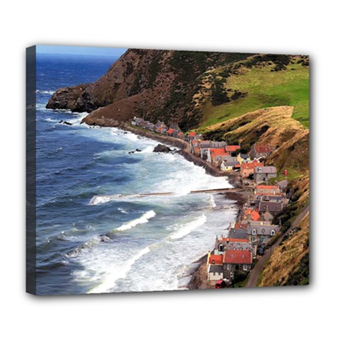 Scotland Crovie Deluxe Canvas 24  X 20  