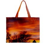 ORANGE SUNSET Zipper Tiny Tote Bags