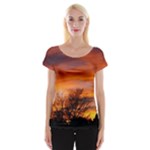 ORANGE SUNSET Women s Cap Sleeve Top