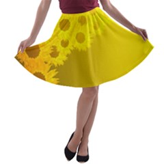 Sunflower A-line Skater Skirt by RespawnLARPer