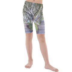 Dark Hedges, Ireland Kid s Mid Length Swim Shorts