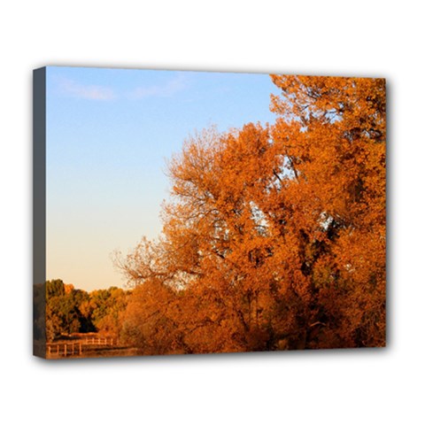 Beautiful Autumn Day Canvas 14  X 11  by trendistuff