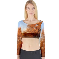 Beautiful Autumn Day Long Sleeve Crop Top