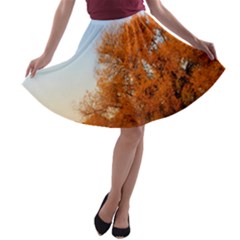 Beautiful Autumn Day A-line Skater Skirt by trendistuff