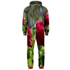 Red Rose 1 Hooded Jumpsuit (men)  by trendistuff