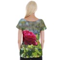 RED ROSE 1 Women s Cap Sleeve Top View2