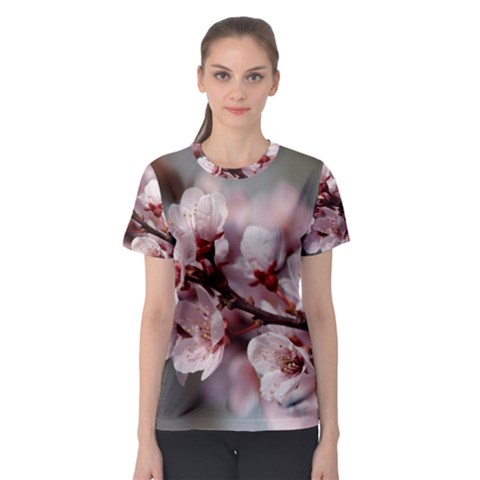 Plum Blossoms Women s Sport Mesh Tees by trendistuff