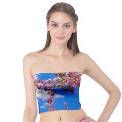 Pink Flowers Women s Tube Tops