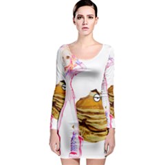 Mal Girl And Mr Pancake Long Sleeve Bodycon Dresses