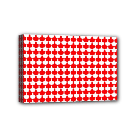 Red And White Scallop Repeat Pattern Mini Canvas 6  X 4 