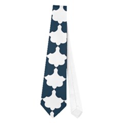 Navy And White Scallop Repeat Pattern Neckties (one Side)  by PaperandFrill