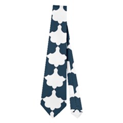 Navy And White Scallop Repeat Pattern Neckties (two Side)  by PaperandFrill