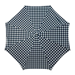 Navy And White Scallop Repeat Pattern Golf Umbrellas