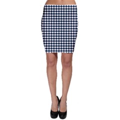 Navy And White Scallop Repeat Pattern Bodycon Skirts