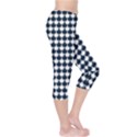 Navy And White Scallop Repeat Pattern Capri Leggings View4