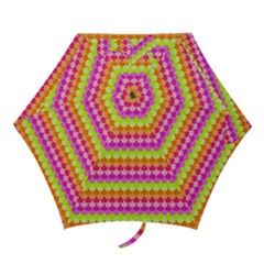 Scallop Pattern Repeat In ‘la’ Bright Colors Mini Folding Umbrellas