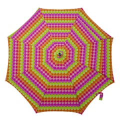 Scallop Pattern Repeat In ‘la’ Bright Colors Hook Handle Umbrellas (small)