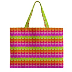 Scallop Pattern Repeat In ‘la’ Bright Colors Zipper Tiny Tote Bags