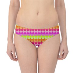 Scallop Pattern Repeat In ‘la’ Bright Colors Hipster Bikini Bottoms