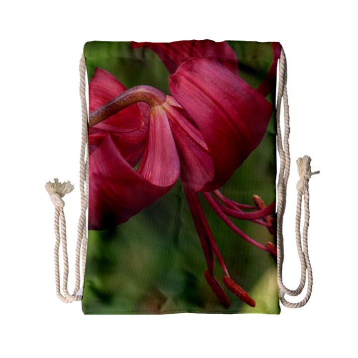 LILIUM RED VELVET Drawstring Bag (Small)