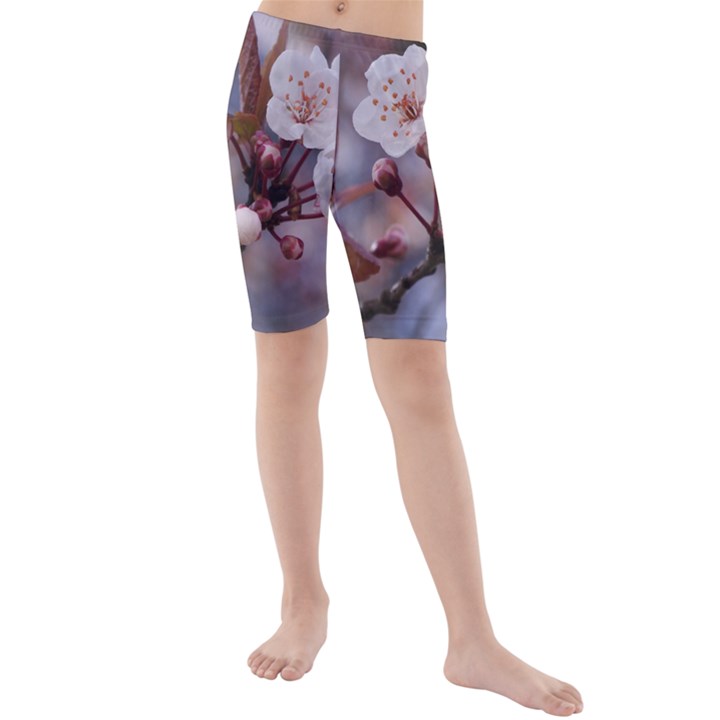 CHERRY BLOSSOMS Kid s Mid Length Swim Shorts