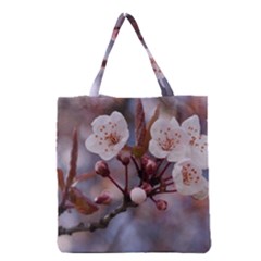 Cherry Blossoms Grocery Tote Bags by trendistuff