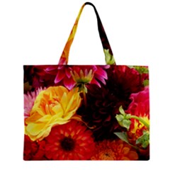 Bunch Of Flowers Zipper Tiny Tote Bags