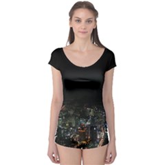 Seoul Night Lights Short Sleeve Leotard