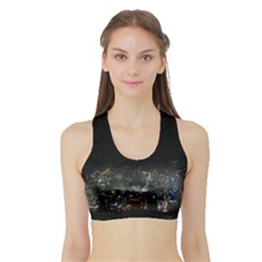 Seoul Night Lights Women s Sports Bra With Border