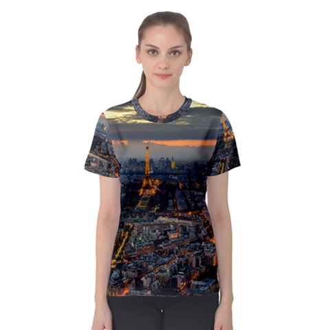 Paris From Above Women s Sport Mesh Tees by trendistuff